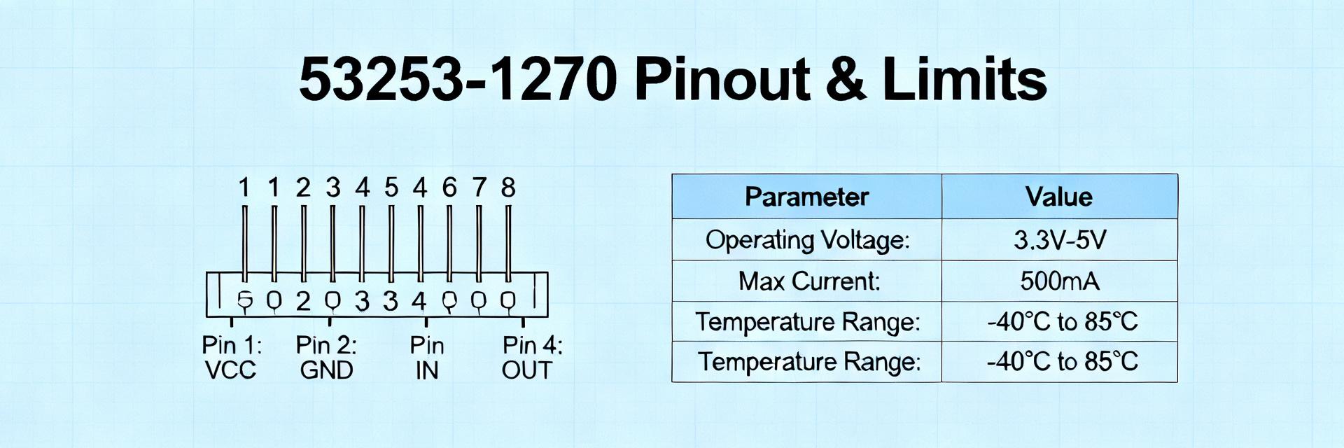 53253-1270 Pinout & Electrical Summary — Quick Data Pack